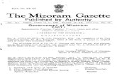D. TheMizoram Gazette - Mizoram Legislative Assembly Gazette Published by Authority ... Engineering Geology Division, ... Govardhan Puja 26.10 92 Khuangchawi T~lla Monday