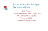 Paper Machine Energy Considerations - Amazon …bw-f57a2f557b098c43f11ab969efe1504b-bwcore.s3.amazonaws.com/photos/...Provides comparison to energy best practices. ... Why Important