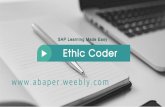 SAP LOGON Overview - abaper.weebly.com€¢SAPGUI is available for installation on Windows and on Non-Windows ... • Step 1 − Start by using transaction code ... •Development