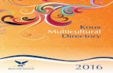 Knox Multicultural Directory - Knox City Council - … Introduction It is with pleasure that Knox City Council presents the second edition of the Knox Multicultural Directory. The