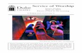 Service of Worship - Welcome | Duke University Chapel Faith and Learning Service of Worship Easter Sunday April 16, 2017 Eleven o’clock in the morning ”He Is Risen (A),” by He