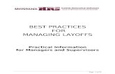 Best Practices for Managing Layoffs - University of … · Web viewFOR MANAGING LAYOFFS Practical Information for Managers and Supervisors Updated: February 27, 2014 Introduction