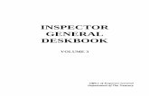 INSPECTOR GENERAL DESKBOOK - treasury.gov · Inspector General Deskbook ... doctrine of separation of powers. In particular, the Inspector General's obligation to keep Congress fully