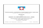 TAMILNADU CEMENTS CORPORATION LIMITED …tancem.com/wp-content/uploads/2014/08/TANCEM-RTI+Manual.pdf · Tamilnadu Cements Corporation Limited, ... Marketing, Technical and ... Normally
