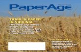 TRANLIN PAPER IN VIRGINIA - PaperAge | pulp and … 2014  TRANLIN PAPER IN VIRGINIA Proprietary wheat straw pulping process plays key role in funding for greenfield mill