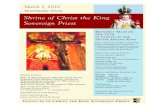 Third Sunday of Lent Shrine of Christ the King Sovereign Priest ·  · 2012-07-27Shrine of Christ the King Sovereign Priest MONTHLY MASS ON THE 25TH ... ken and in urgent need of