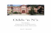 Odds ‘n N’s - NDSU - North Dakota State University ·  · 2016-04-26Odds ‘n N’s Newsletter ... In addition to a regular lec-ture, the students spend time in the computer