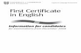 First Certiﬁcate in English - Learning Institute ·  · 2017-12-06Why take First Certiﬁcate in English (FCE)? ... listening, speaking, reading ... that your result is a true