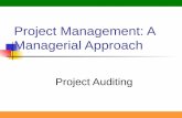 Project Management: A Managerial Approach · Project Management: A Managerial Approach Project Auditing. 2 ... 13 The Audit/Evaluation Team ... Legal/contract administration department