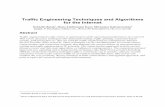 Traffic Engineering Techniques and Algorithms for the … · Traffic Engineering Techniques and Algorithms for the ... The connection-oriented approach uses signaling and is ... path