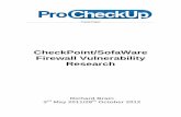 CheckPoint/SofaWare Firewall Vulnerability Research · CheckPoint/SofaWare firewalls in both a controlled (computer lab) ... CheckPoint/SofaWare Firewall Vulnerability Research .