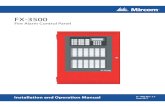 LT-1083 FX-3500 Installation Manual (English) - Mircom€¦ · FX-3500 Fire Alarm Control Panel-5 3FW Installation and Operation Manual +VOF