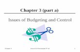 Issues of Budgeting and Control - webpages.uidaho.edu · the budget, so it is imperative that the accounting system facilitate accounting for the budget as well as ... Budgetary control