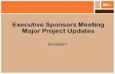 Executive Sponsors Meeting Major Project Updates · Add Gender to Learning Community Query ... EvaluationKit University-Wide Course Evaluation ... Nt Strtd Communication to Campus/Training