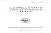 ABSTRACTING AND INDEXING GUIDE - USGS · ABSTRACTING AND INDEXING GUIDE ... and index scientific and technical documents for the Water ... procedures, processes, or techniques.