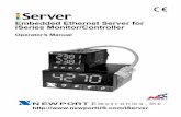Embedded Ethernet Server for iSeries … Ethernet Server for iSeries Monitor/Controller Operator’s Manual ® NEWPORT Electronics,Inc. Counters Frequency Meters PID Controllers Clock/Timers