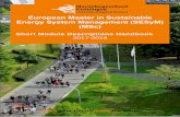 European Master in Sustainable Energy System Management ... · European Master in Sustainable Energy System Management (SESyM) ... H1 Socio economic aspects of ... The European Master
