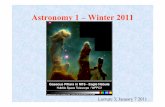 Astronomy 1 – Winter 2011 - UCSB Physicsweb.physics.ucsb.edu/~tt/ASTRO1/lecture3.pdf• The night sky • Seasons – Why is it colder in winter? Next week we start with iClickers