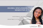 INV2601 DISCUSSION CLASS SEMESTER 2 - Unisa Study …gimmenotes.co.za/wp-content/uploads/2016/12/INV2601-discussion... · INV2601 DISCUSSION CLASS SEMESTER 2 INVESTMENTS: AN INTRODUCTION