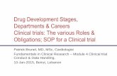Drug Development Stages, Departments & Careers Clinical ... · Drug Development Stages, Departments & Careers Clinical trials: The ... •Assume day-to-day responsibilities for the