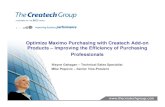 Optimize Maximo Purchasing with Createch Add-on … · Optimize Maximo Purchasing with Createch Add-on Products – Improving the Efficiency of Purchasing Professionals ... used to
