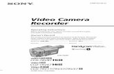 Video Camera Recorder - Sony eSupport - Manuals & … Camera Recorder Operating Instructions Before operating the unit, please read this manual thoroughly, and retain it for future