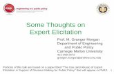 Some thoughts on Expert Elicitation - Health and Medicineiom.nationalacademies.org/~/media/Files/Activity Files/Research... · 1 Some Thoughts on Expert Elicitation Prof. M. Granger