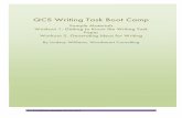 QCS Writing Task Boot Camp - English Teacher Guruenglishteacherguru.com/.../2012/09/sample-boot-camp-materials1.pdfWriting Task Boot Camp Sample pages from Workouts 1 and 2 ! ... 2012