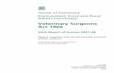 Veterinary Surgeons Act 1966 - publications.parliament.uk · Veterinary Surgeons Act 1966 1 Contents Report Page Summary 3 1 Introduction 5 The veterinary profession in the UK 5 Background
