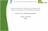 Understanding the Efficacy of Environmental Policy ... · Understanding the Efficacy of Environmental Policy Instruments: the APRAISE 3E Method ... (FS3) Case Study: The ... Slide