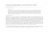 Natural Pragmatics and Natural Codes - UCL · Natural Pragmatics and Natural Codes * TIM WHARTON Abstract Grice (1957) drew a famous distinction between natural (N) and non-natural