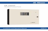 FA-1025T - Mircom · FA-1025T Installation and Operation Manual 1 Introduction The FA-1025T is a supervised five-zone 24VDC Fire Alarm Control Panel. The panel is ULC listed