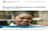 Record of Achievement in Practice - City, University of … · Record of Achievement in Practice Portfolio of Practice ... Teaching and Assessing in Clinical Practice or Preparation