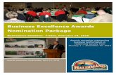 Business Excellence Awards Nomination Package · Business Excellence Awards Nomination Package Nomination Deadline: Friday, February 19, 2016 Awards recognize outstanding business
