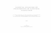 LOGICAL ANALYSIS OF FRAGMENTS OF NATURAL LANGUAGEipratt/theses/third.pdf · LOGICAL ANALYSIS OF FRAGMENTS OF NATURAL ... 4.7 Computing the semantics of a relative clause (I) ... analysis