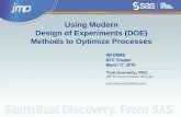 Using Modern Design of Experiments (DOE) Methods to ...nymetro.chapter.informs.org/prac_cor_pubs/03-10 tom donnelly DOE... · Using Modern Design of Experiments (DOE) Methods to Optimize