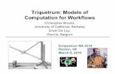 Triquetrum: Models of Computation for Workflows · Triquetrum: Models of Computation for Workflows ... 2.Provide a correct-by-construction framework for workflow systems ... l Eclipse