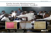 Early Grade Mathematics Assessment (EGMA) Toolkit · mathematics education community, ... 3.3 Evidence Based on Linkages to Other Variables ... domain refers to an area of knowledge.
