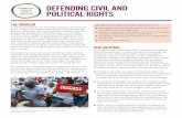 DEFENDING CIVIL AND POLITICAL RIGHTS · DEFENDING CIVIL AND POLITICAL RIGHTS THE PROBLEM In many countries across the globe, people in positions of power violate the fundamental rights
