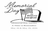 Memorial Day Service A Time to Remember OF PRAISE “Battle Hymn of the Republic ... SERMON HYMN "Of Loved and Fallen Soldiers" (Tune: SINE NOMINE, LW 191) 10 1. Of loved and fallen