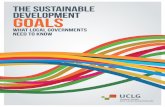 THE SUSTAINABLE DEVELOPMENT goals - UCLG · WHAT LOCAL GOVERNMENTS NEED TO KNOW ... governments, their associations and the urban community. ... skills, including TECHNICAL ...