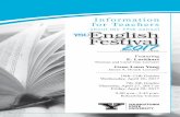 Information The Program for the Thirty-Ninth Annual English …€¦ ·  · 2016-11-03reading or on topics deriving from the Festival Booklist. ... criticize, compare, contrast,