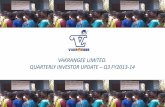 VAKRANGEE LIMITED. QUARTERLY INVESTOR UPDATE Q3 FY2013-14 · QUARTERLY INVESTOR UPDATE – Q3 FY2013-14 ... Safe Harbor Statement 2. About Us ... (Rs. Mn) Q3 FY14 Q2 FY14 Q1 FY14