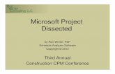 Microsoft Project Dissected - Construction CPM - Winter on...Introduction • Updating Task Status − Introduction to “Ease-of-use Features” − How to update correctly • The