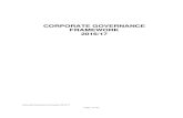 CORPORATE GOVERNANCE FRAMEWORK 2016/17 FINAL CORPORATE... · Corporate Governance Framework 2016/17 Page 4 of 121 Framework / Instruments of governance The corporate governance framework