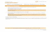 SEC Compliance - Quick Reference Guide - …support.checkpoint.thomsonreuters.com/assets/checkpoint/docs/ckpt... · SEC Compliance - Quick Reference Guide. ... Link to Standards and