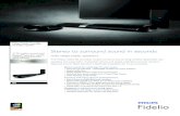 Stereo to surround sound in seconds - download.p4c.philips… · Spatial calibration B5 Stereo to surround sound in seconds with detachable speakers The Philips Fidelio B5 soundbar