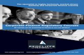 Corporate Finance Regulatory Courses - redcliffetraining.com · Location: London Standard Price: ... • Timing ... lapsing of the bid and will gain an understanding of which strategies