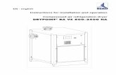 Instructions for installation and operation … - english Instructions for installation and operation Compressed air refrigeration dryer DRYPOINT® RA VS 800-2500 NA