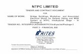 NTPC LIMITED - rites.com · SEAL OF TENDERER (IV) DATE (V) ... cement concrete using tremie pipe including removing and ... Providing and laying damp-proof course 40 mm thick with